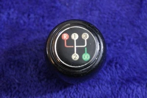 Black Gear Shift Knob Handle Accessory 3 Speed With Overdrive Chevy Ford GM - Picture 1 of 10