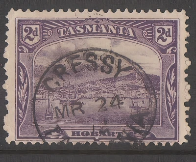 TASMANIA 2d PICTORIAL - LOVELY PART Pmk '' CRESSY '' CLEAN / 2 SCANS - Image 1 of 2