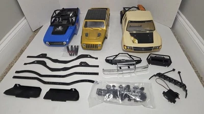 Lot Of Axial SCX10 Parts Bodies Tires Deadbolt Jeep Trail Honcho Rock Pirates  - Image 1 of 4