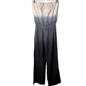 Young Fabulous & Broke Jumpsuit Womens Ombre Strapless Ruffled Multicolor XS