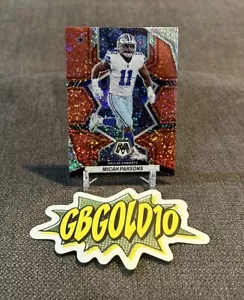 2022 PANINI MOSAIC SPARKLE MICAH PARSONS RED PRIZM COWBOYS SP NICE - Picture 1 of 2