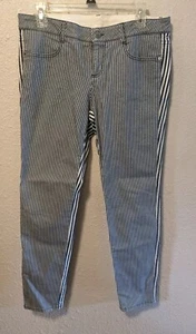 STELLA MCCARTNEY Women's Mid-Rise Pinstripe Denim Skinny Jeans Size 31 - Picture 1 of 5