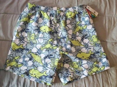 Weekender Sportswear Large (L) Key Lime Sea Life Pre-Pack Swim Trunks w/ Tags - Image 1 of 4
