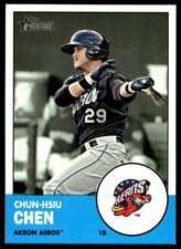 2012 Topps Heritage Minor League 147 Chun-Hsiu Chen Akron Aeros Baseball Card