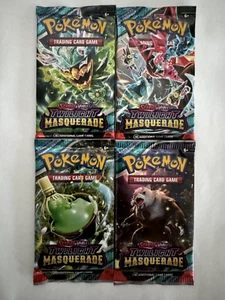 (Lote de 4) Pokémon Escarlata y Violeta: Mascarada Crepúsculo Booster Pack #5 - Imagen 1 de 1