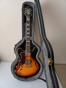 Left Handed Electric Guitar Epiphone Sheraton II Sunburst + Hardshell Case GREAT - Bild 1 von 13
