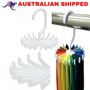 Adjustable Scarf and Tie Hanger Rack 360 Rotating Holder Compact Belt Organizer - Picture 1 of 10