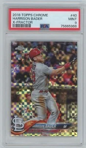 2018 Topps Chrome Harrison Bader Rookie St. Louis Cardinals #40 - Picture 1 of 2
