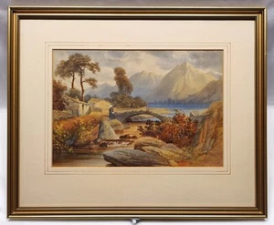 J. SMITH ORIGINAL 19TH C. SIGNED ANTIQUE ENGLISH LANDSCAPE WATERCOLOUR PAINTING - Picture 1 of 24