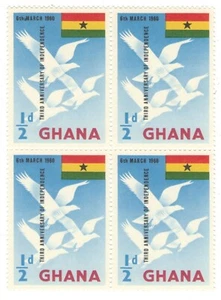 1960 Ghana Block: Der 3. Jahrestag der Unabhängigkeit - Bild 1 von 1