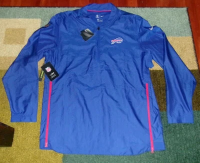 CHAQUETA COSIDA NUEVA CON ETIQUETAS NIKE Auténtica Azul BUFFALO BILLS Lateral EN EL CAMPO L Foto 1 de 4
