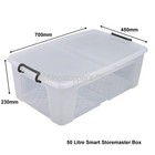 British Made Smart Box Clear Plastic Storage Boxes With Lids - Choice Of Sizes