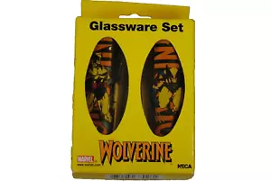 WOLVERINE GLASSWARE SET 2 x SHOT GLASSES SHOOTER TALL NEW OFFICIAL RARE MARVEL - Foto 1 di 6