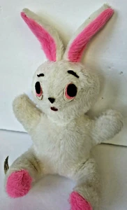 VINTAGE PILLOW Pets DARDENELLE Co White Bunny Rabbit STUFFED Animal Plush Toy - Picture 1 of 8