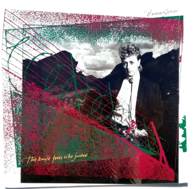 BRIAN SETZER - The Knife Feels Like Justice - Vinyl LP 1986 EMI ST-17178 Shrink - Image 1 of 4