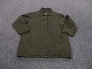 Barbour Jacket Adult 12 Green Flyweight Cavalry Quilt Equestrian Riding Womens - Picture 1 of 11