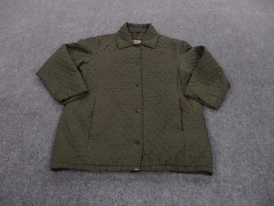 Barbour Jacket Adult 12 Green Flyweight Cavalry Quilt Equestrian Riding Womens - Image 1 of 4