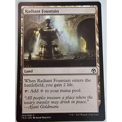 MTG Magic The Gathering Radiant Fountain Card Land 2017 Iconic Masters - Image 1 of 2