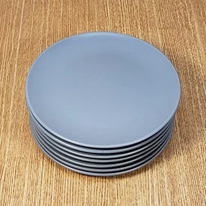 IKEA Dinera Gray-Blue 8" Salad Plates (lot of 8) *FAST SHIP* *XLNT EUC* - Picture 1 of 1