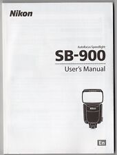 Nikon Sb-900 Speedlight Camera Flash Instruction Book / Manual / User Guide
