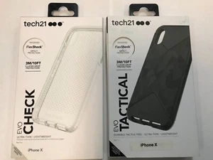 Lot of 2 pcs - Tech21 Evo Check Tactical FlexShock Case for Apple iPhone XS / X - Picture 1 of 1