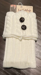 Women Crochet Knit Boot Socks Cuffs Toppers Short Ankle Leg Warmers with Button - Picture 1 of 3