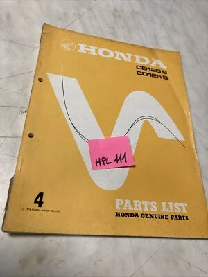 Honda CB125S CD125S CD CB 125 S Catalogo Monete Ricambio Parts Lista - Immagine 1 di 4
