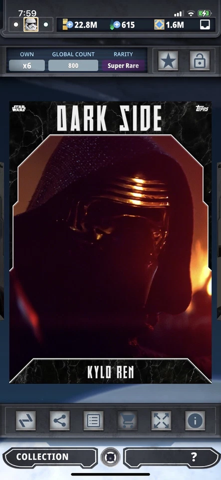 Topps Star Wars Digital Card Trader Dark Side 2 Kylo Ren Insert - Image 1 of 1
