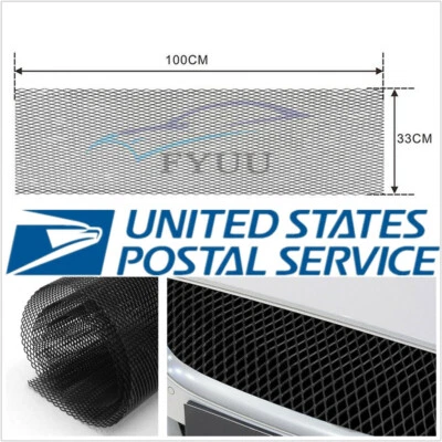 Grelha de corrida de carro de alumínio losango preto 40"x13" malha 8* 16mm - Imagem 1 de 4