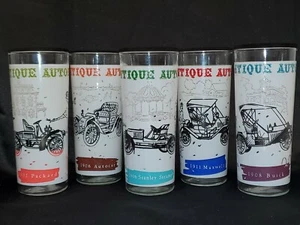 60er Antik Autos Glaswaren Anchor Hocking 5 Stück Packard Buick Stanley Maxwell - Bild 1 von 12
