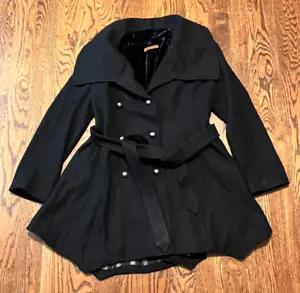 Alice + Olivia soprabito doppiopetto giacca donna cintura media nero - Foto 1 di 4
