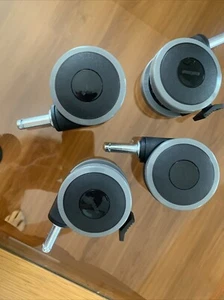 4 Colson Casters  2 With Brakes Black App. 5 Inch - Picture 1 of 4