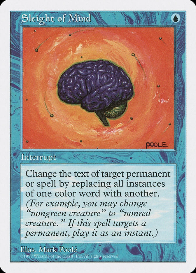 1x Sleight of Mind - MP - 5th Edition - SPARROW MAGIC mtg - Image 1 of 1