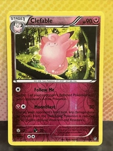 Pokemon Clefable (71/139) Furious Fists LP REVERSE HOLO - Picture 1 of 2