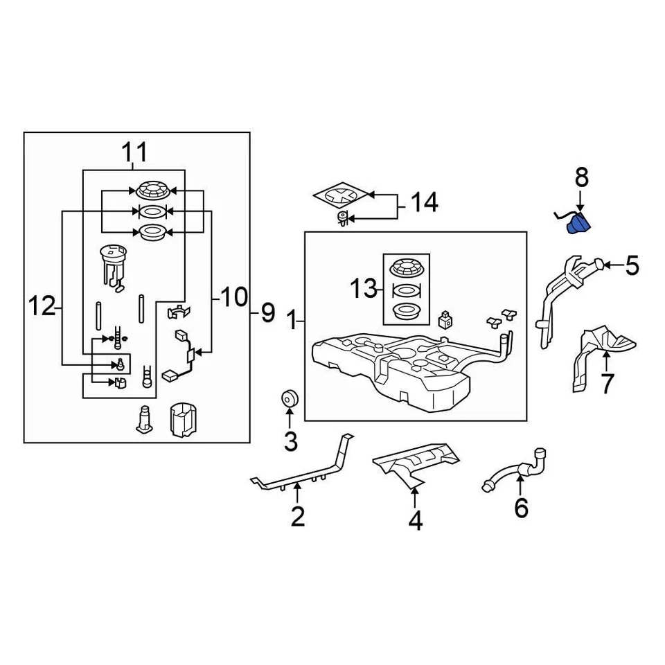 For Honda Civic 2006-2015 Honda 17670T3WA01 Fuel Tank Cap Foto 1 de 4