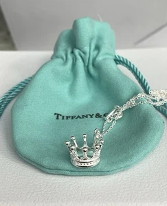 Tiffany & Co. Dangle Crown Anhänger Sterling Silber 925 Halskette mit Etui - Bild 1 von 3