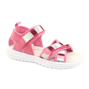 American Club Niñas Sandalias Cuero Rosa Inserto - Imagen 1 de 5