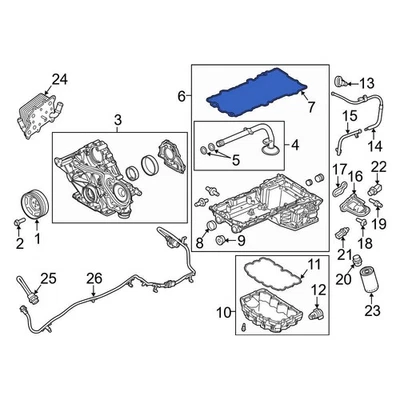 For Ford F-250 Super Duty 2011-2013 Ford BC3Z6710A Upper Engine Oil Pan Gasket Foto 1 de 2