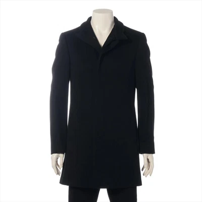 GUCCI Wool Coat 44 Men Black 48P8F0 With hanger, has stains, has scratches, bu - Image 1 of 4