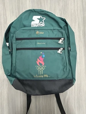 Mochila Verde Vintage Starter 1996 Juegos Olímpicos Atlanta 100 Aniversario Foto 1 de 4