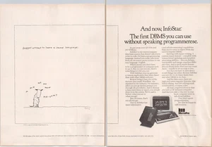 MicroPro InfoStar Vintage 1982 Print Ad DBMS Software Computer - Picture 1 of 1