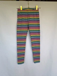 Hanna Anderson Girls’ Size 130 Rainbow Striped Leggings - Picture 1 of 3