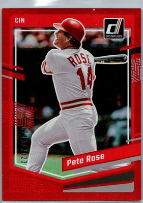 Donruss #182 Pete Rose 2023 Holo rojo #/2023 Foto 1 de 2