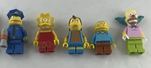 Lego Simpsons 5 Mini figures Lot Lisa Wiggum Ralph Krusty The Clown Nelson - Picture 1 of 1