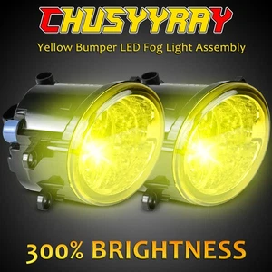 Pair Front Bumper LED Fog Light Lamp For TOYOTA 4RUNNER 2010-2013 Yellow 3200K - Picture 1 of 12