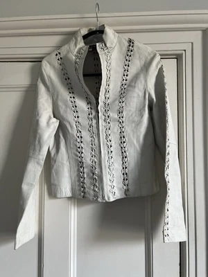 VINTAGE Revue Jacket Women Size S Leather Bomber 90s Full Zip - Image 1 of 4