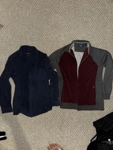 Herren große Chaps Full-Zip Pullover & blaues Flanellhemd Paket - Bild 1 von 3