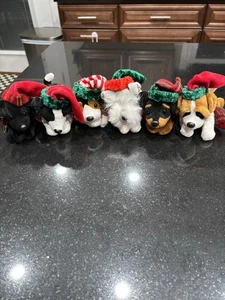 Menge 6 Ho-Ho Hounds 2002 Plüschtier Hund Stofftiere NEU mit Etikett - Bild 1 von 14