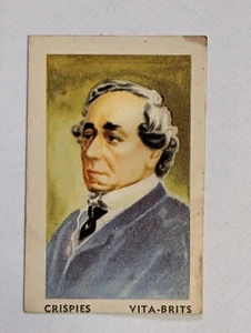 Vintage Crispies Vita-brits  Collectable Card no 16 Earl of Beaconsfield - Picture 1 of 2