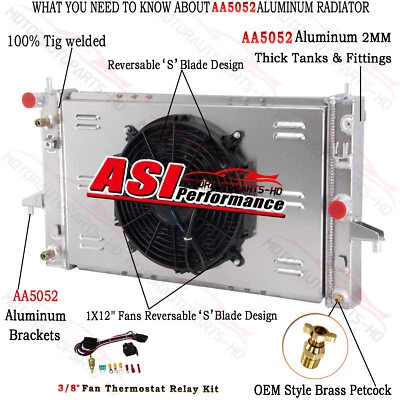 Ventilador de cubierta de radiador ASI para Saturn SC1 SC2 SL SL1 SL2 SW1 SW2 1,9 L L4 1994-2002 Foto 1 de 4